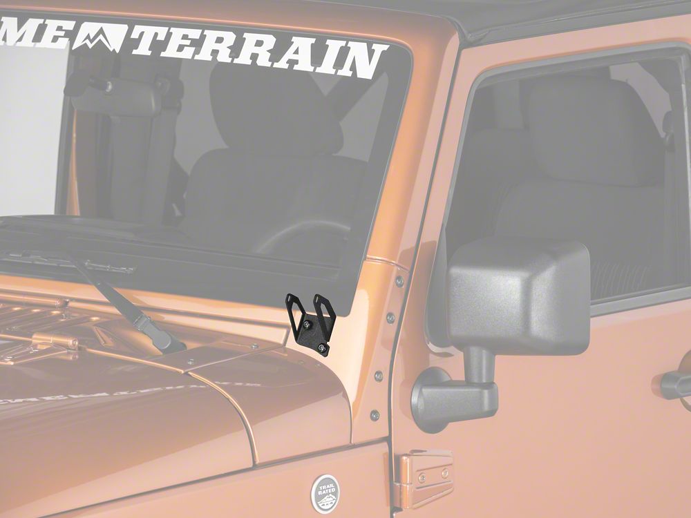 Raxiom Windshield Mounted Light Brackets (0718 Jeep Wrangler JK) Raxiom