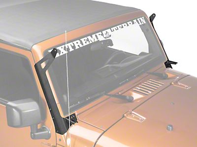 Raxiom Jeep Wrangler 50 in. LED Light Bar Windshield Mount w/ Auxilliary  Bracket J106744 (07-18 Jeep Wrangler JK)