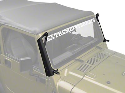 Raxiom Jeep Wrangler 50 in. LED Light Bar Windshield Mount w/ Auxilliary  Bracket J106746 (97-06 Jeep Wrangler TJ)