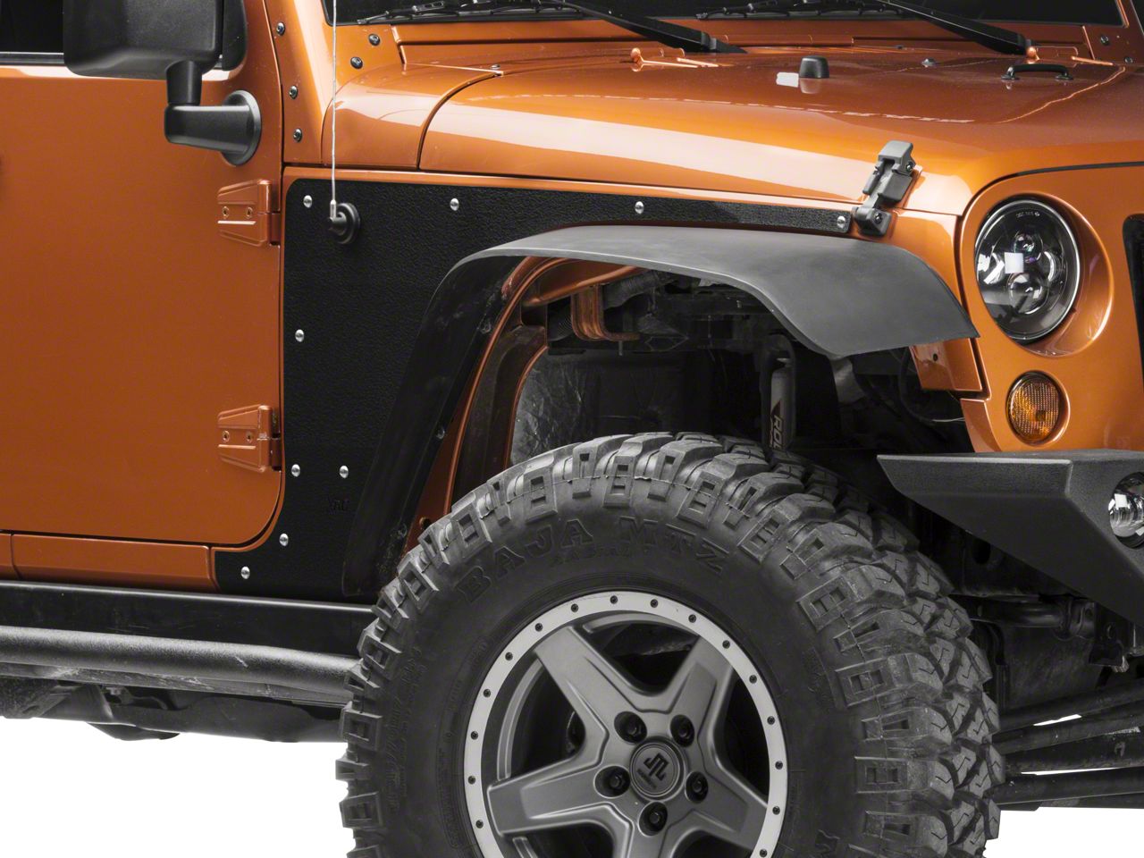 Smittybilt Jeep Wrangler Front XRC Body Armor Skins - Textured Matte ...