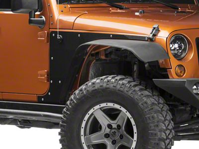 Smittybilt Front XRC Body Armor Skins; Textured Matte Black (07-18 Jeep Wrangler JK)