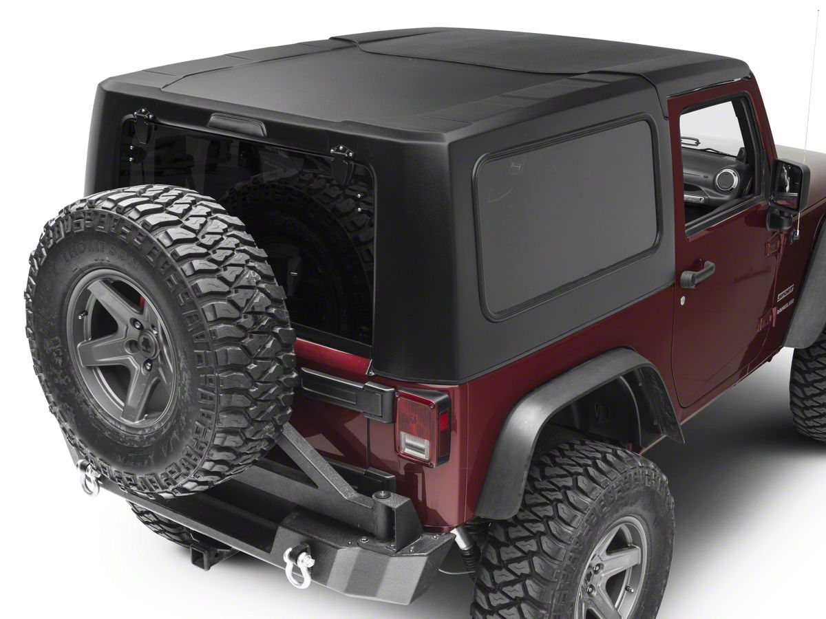 Smittybilt 2 Piece Hard Top Textured Black 07 18 Jeep Wrangler Jk 2 Door