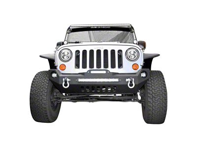 DV8 Offroad FS-17 Hammer Forged Front Bumper with JK to JT Adapter Bracket (20-24 Jeep Gladiator JT)
