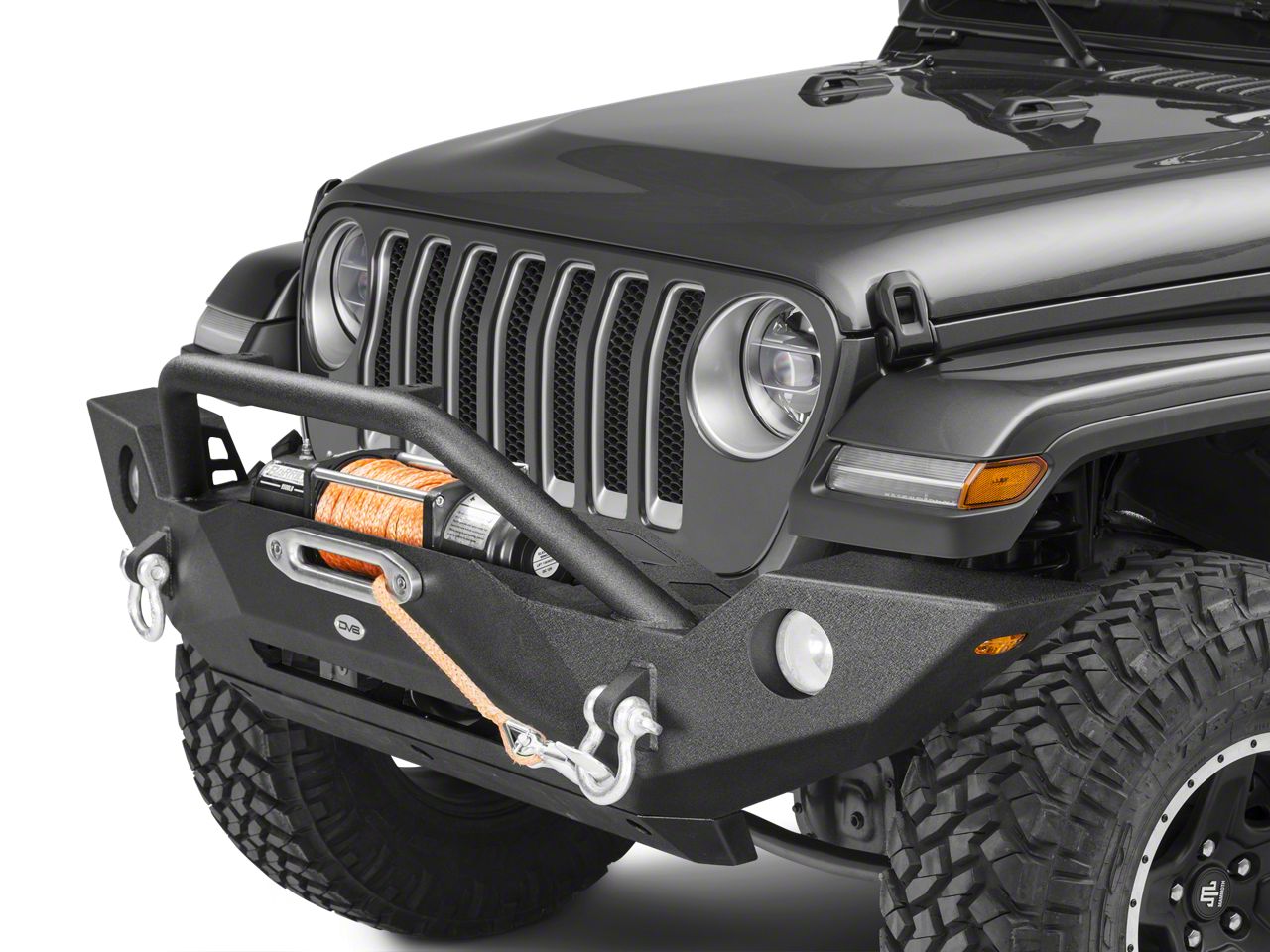 DV8 Offroad Jeep Wrangler FS-18 Hammer Forged Front Bumper FBSHTB-18 ...