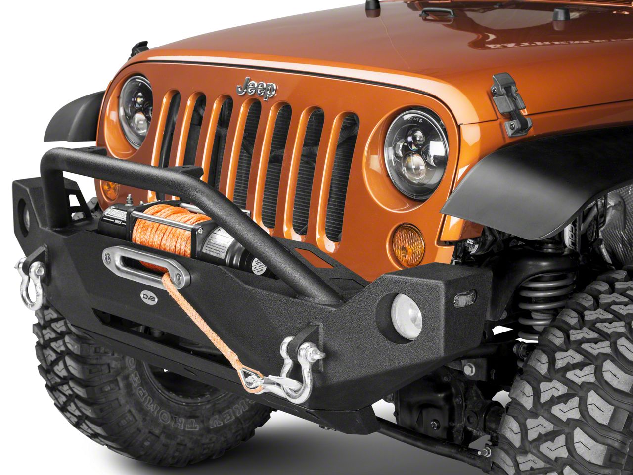 DV8 Offroad Jeep Wrangler FS-19 Hammer Forged Front Bumper FBSHTB-19 ...