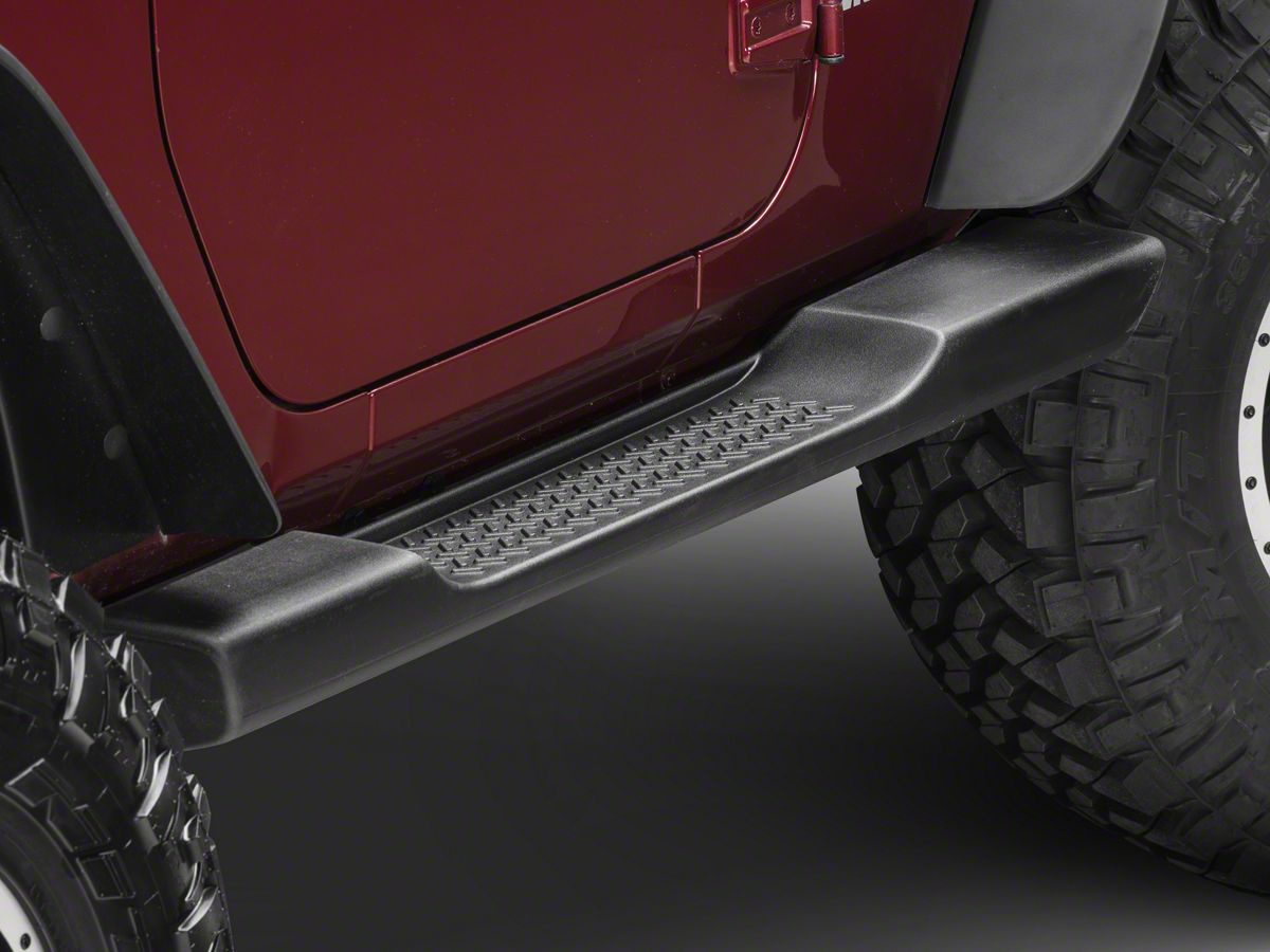 VZ4X4 Side Steps Running Board for 2 Doors Jeep Wrangler JL 2018 2019 Factory Style Texture Black