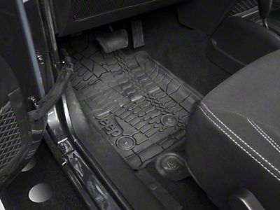 oEdRo All Weather Cargo Liner Compatible for 2011-2018 Jeep Wrangler Unlimited Without Subwoofer 4 Door only,TPE Material Cargo Mats,Black Cargo Tray 
