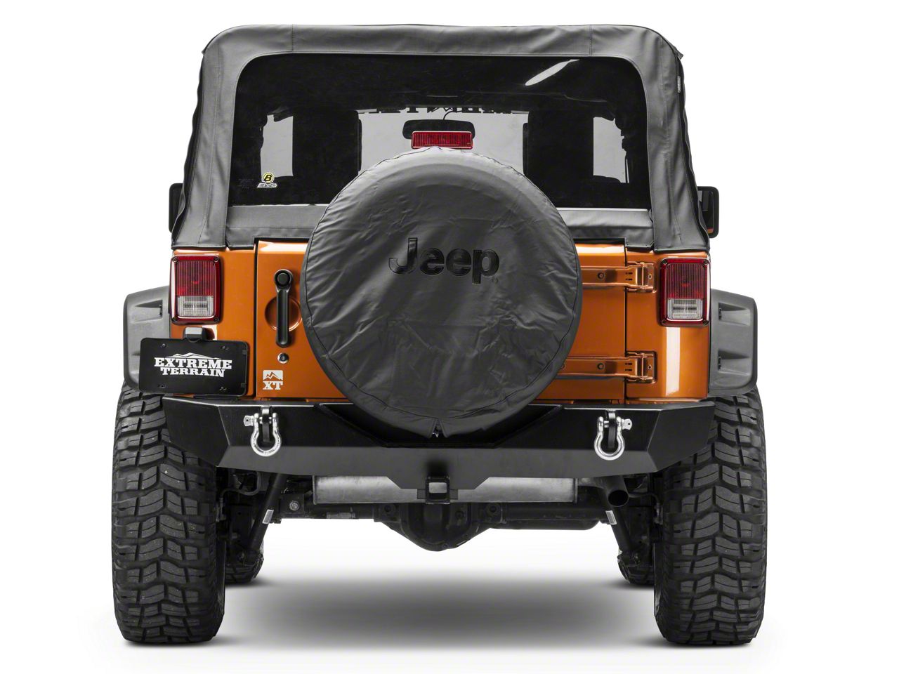 Mopar Jeep Wrangler Black Denim W Logo Spare Tire Cover 32-33 Inch OEM - 1