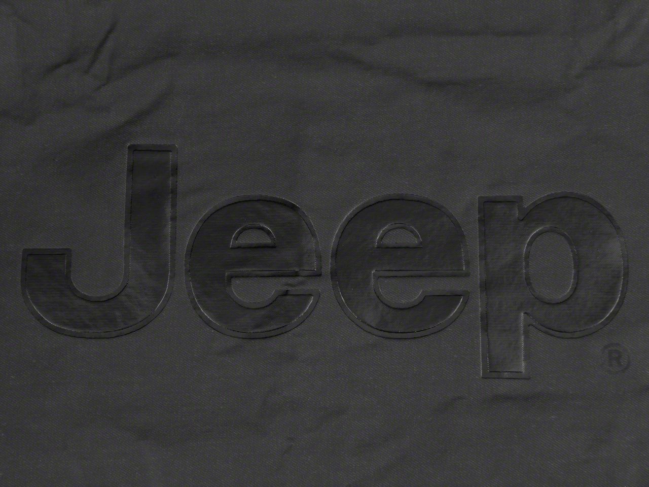 Mopar Jeep Wrangler Black Denim W Logo Spare Tire Cover 32-33 Inch OEM - 2