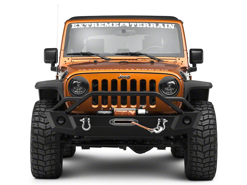 RedRock Angry Eyes Headlight Conversion; Black (07-18 Jeep Wrangler JK ...