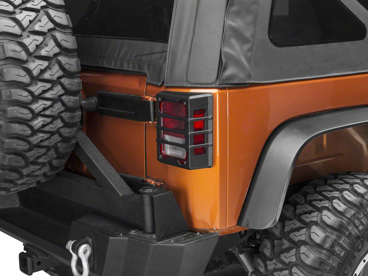 Rugged Ridge Jeep Wrangler Elite Tail Light Guards - Black