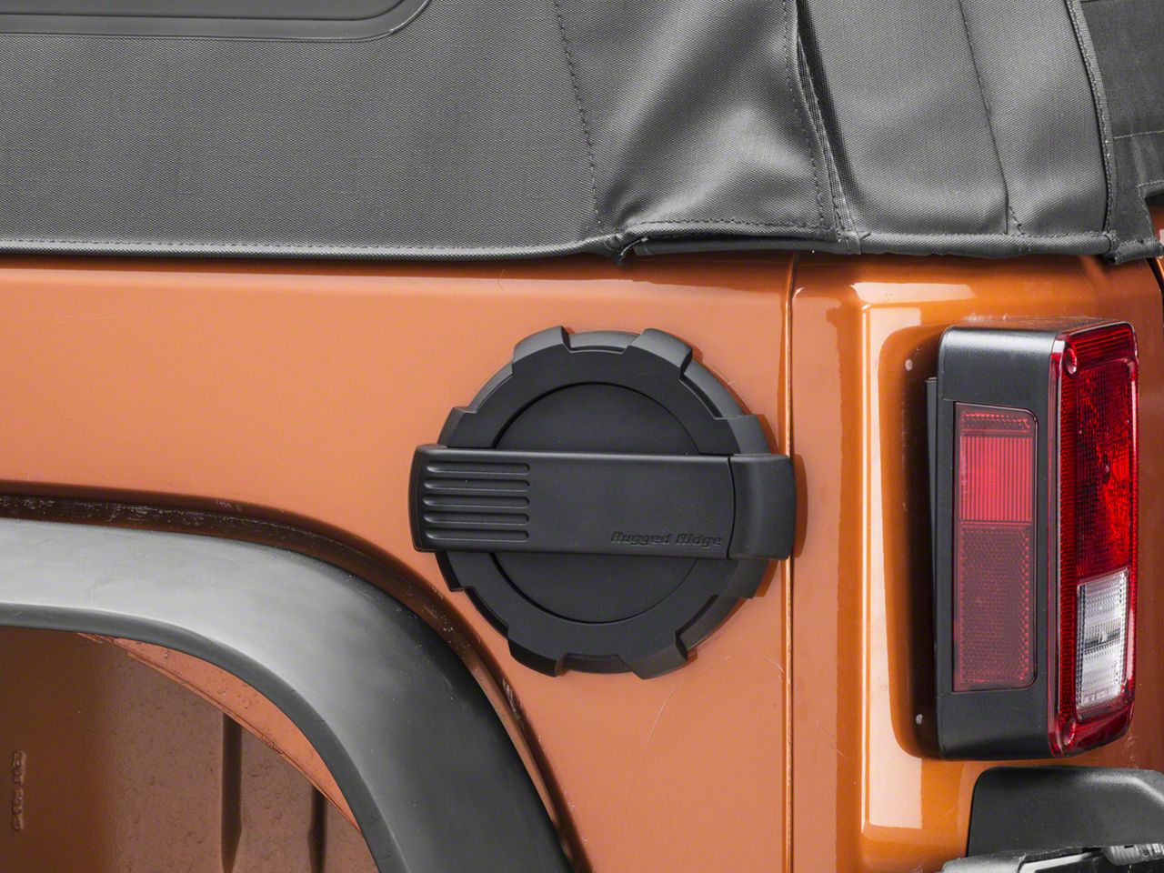 Rugged Ridge Jeep Wrangler Elite NonLocking Fuel Door Black 11425.12