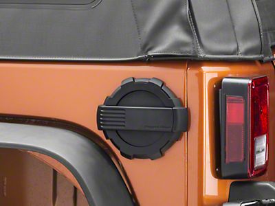 Rugged Ridge Jeep Wrangler Elite Non-Locking Fuel Door - Black   (07-18 Jeep Wrangler JK)