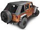 Smittybilt Bowless Protek Combo Soft Top with Tinted Windows; Black Diamond (07-18 Jeep Wrangler JK 4-Door)