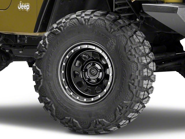 Pro Comp Wheels Steel Series 252 Street Lock Gloss Black Wheel; 15x8 (97-06 Jeep Wrangler TJ)