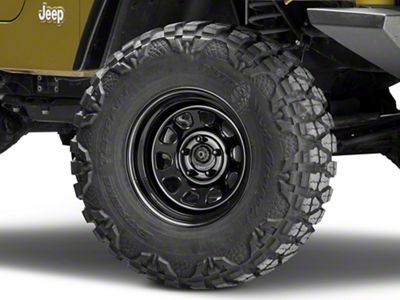 Pro Comp Wheels Steel Series 51 District Gloss Black Wheel; 15x8 (97-06 Jeep Wrangler TJ)