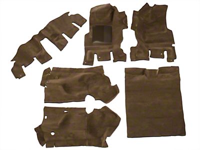 1996 to 2002 Jeep Wrangler Carpet Custom Molded Replacement Kit With Short Console Complete Kit 8835-Medium Beige Plush Cut Pile 