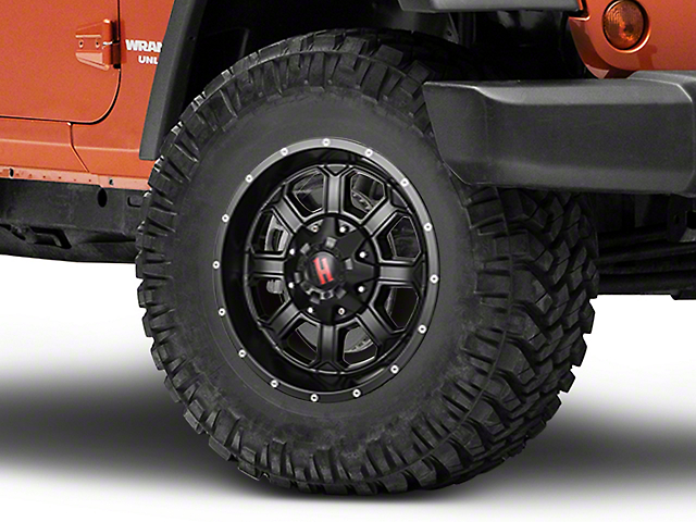 Havok Off-Road H-101 Matte Black Wheel; 17x9 (07-18 Jeep Wrangler JK)