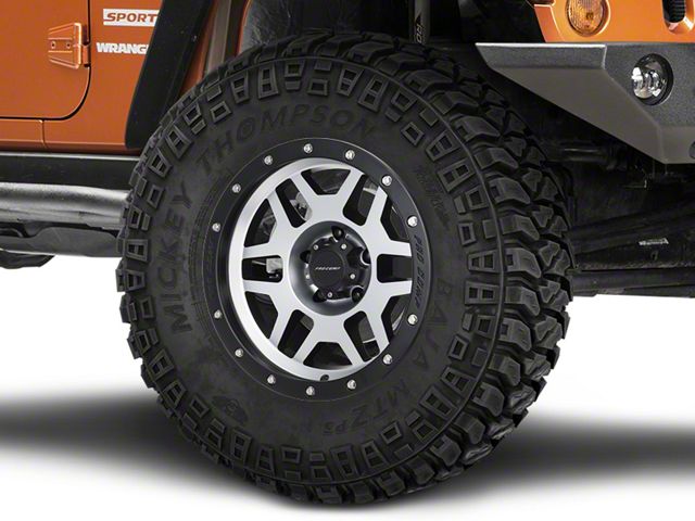 Pro Comp Wheels Phaser Black Machined Wheel; 17x9 (07-18 Jeep Wrangler JK)