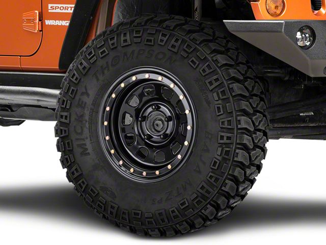 Pro Comp Steel Wheels Street Lock Gloss Black Wheel; 16x8 (07-18 Jeep Wrangler JK)