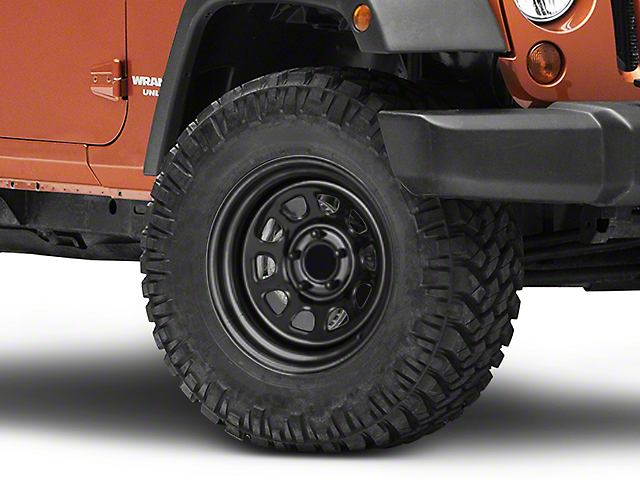 Pro Comp Steel Wheels District Gloss Black Wheel; 17x9 (07-18 Jeep Wrangler JK)