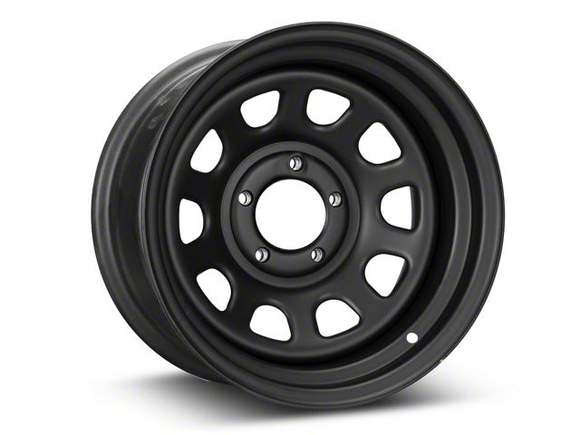 Pro Comp Wheels Steel Series 51 District Flat Black Wheel; 15x8 (87-95 Jeep Wrangler YJ)