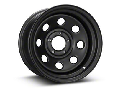 Pro Comp Wheels Steel Series 97 Rock Crawler Flat Black Wheel; 15x8 (87-95 Jeep Wrangler YJ)