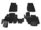 Profile Front and Second Row Floor Liners; Black (07-18 Jeep Wrangler JK 4-Door)