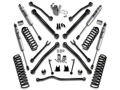 SuperLift 4-Inch Suspension Lift Kit with Reflex Control Arms and Shocks (07-18 Jeep Wrangler JK 2-Door)
