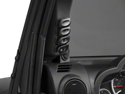 Rugged Ridge A-Pillar Switch Pod Kit with Etched Rocker Switches; Left Side (07-10 Jeep Wrangler JK)