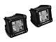 Rugged Ridge 3-Inch Square LED Lights with Windshield Mounting Brackets; Dual Beam (07-18 Jeep Wrangler JK)