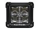 Rugged Ridge 3-Inch Square Dual Beam LED Lights with Gloss Black A-Pillar Mounting Brackets (07-18 Jeep Wrangler JK)