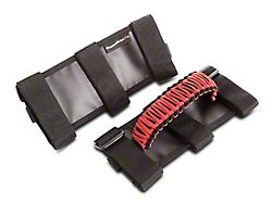 Rugged Ridge Paracord Grab Handles; Red and Black (Universal; Some Adaptation May Be Required)