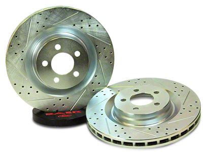Baer Sport Drilled and Slotted Rotors; Rear Pair (07-18 Jeep Wrangler JK)