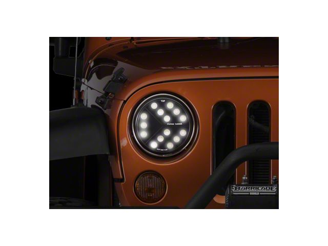 Putco Luminix High Power LED Headlights; Black Housing; Clear Lens (17-18 Jeep Wrangler JK w/ Factory LED Headlights)