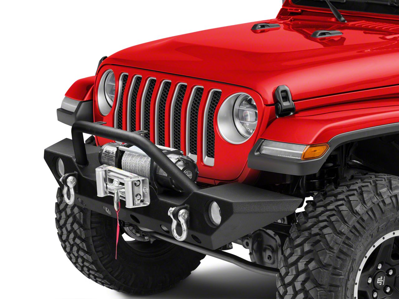 Barricade Jeep Wrangler Trail Force HD Front Bumper with 9,500 lb ...