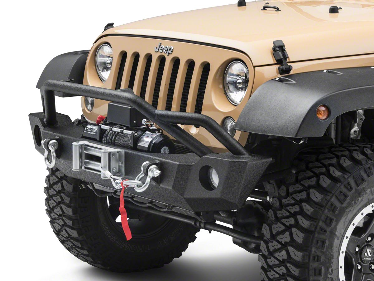 Top 56+ imagen front bumper with winch for jeep wrangler