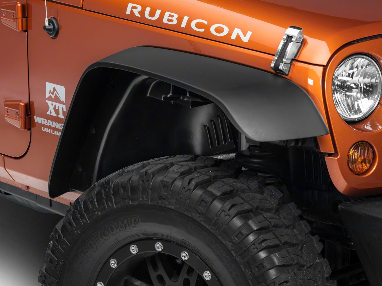 Rugged Ridge Jeep Wrangler A/T Flat Fender Flares w/ Liners 11620.11 ...