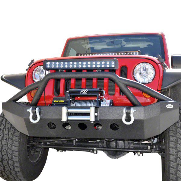 DV8 Offroad Jeep Wrangler FS-6 Steel Mid Width Front Bumper FBSHTB-06 ...