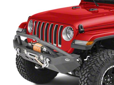 DV8 Offroad LSF-8 Steel Mid Width Front Bumper with LED Lights (18-23 Jeep Wrangler JL)