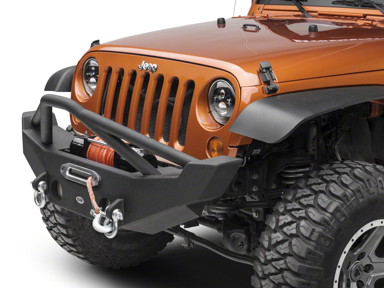 DV8 Offroad Jeep Wrangler FS-12 Hammer Forged Mid Width Front Bumper ...