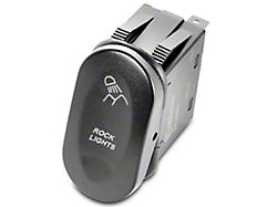 Rugged Ridge 2-Position Rocker Switch with Rock Lights Logo; Amber (Universal; Some Adaptation May Be Required)