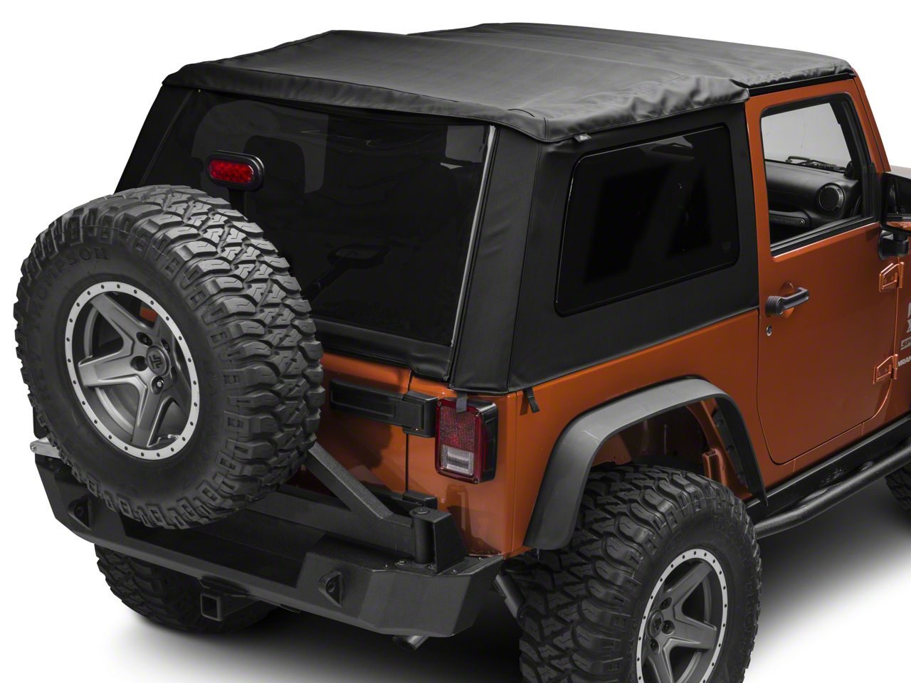 Bestop Jeep Wrangler Trektop NX Glide Soft Top; Black Twill 54922-17 (07-18 Jeep  Wrangler JK 2-Door) - Free Shipping