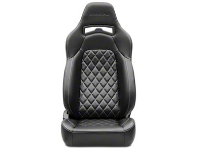 Corbeau Trailcat Reclining Seats; Black Vinyl/White Stitching; Pair (Universal; Some Adaptation May Be Required)