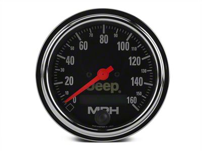 Auto Meter Programmable Speedometer Gauge with Jeep Logo; 0-160 MPH; Electrical (Universal; Some Adaptation May Be Required)