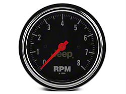 Auto Meter In-Dash Tachometer Gauge with Jeep Log; Electrical (Universal; Some Adaptation May Be Required)