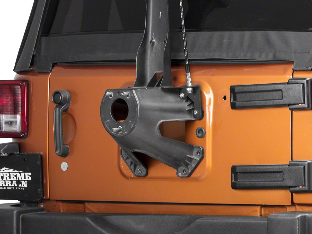 RedRock CB Antenna Mount Textured Black 07 18 Jeep Wrangler JK RedRock