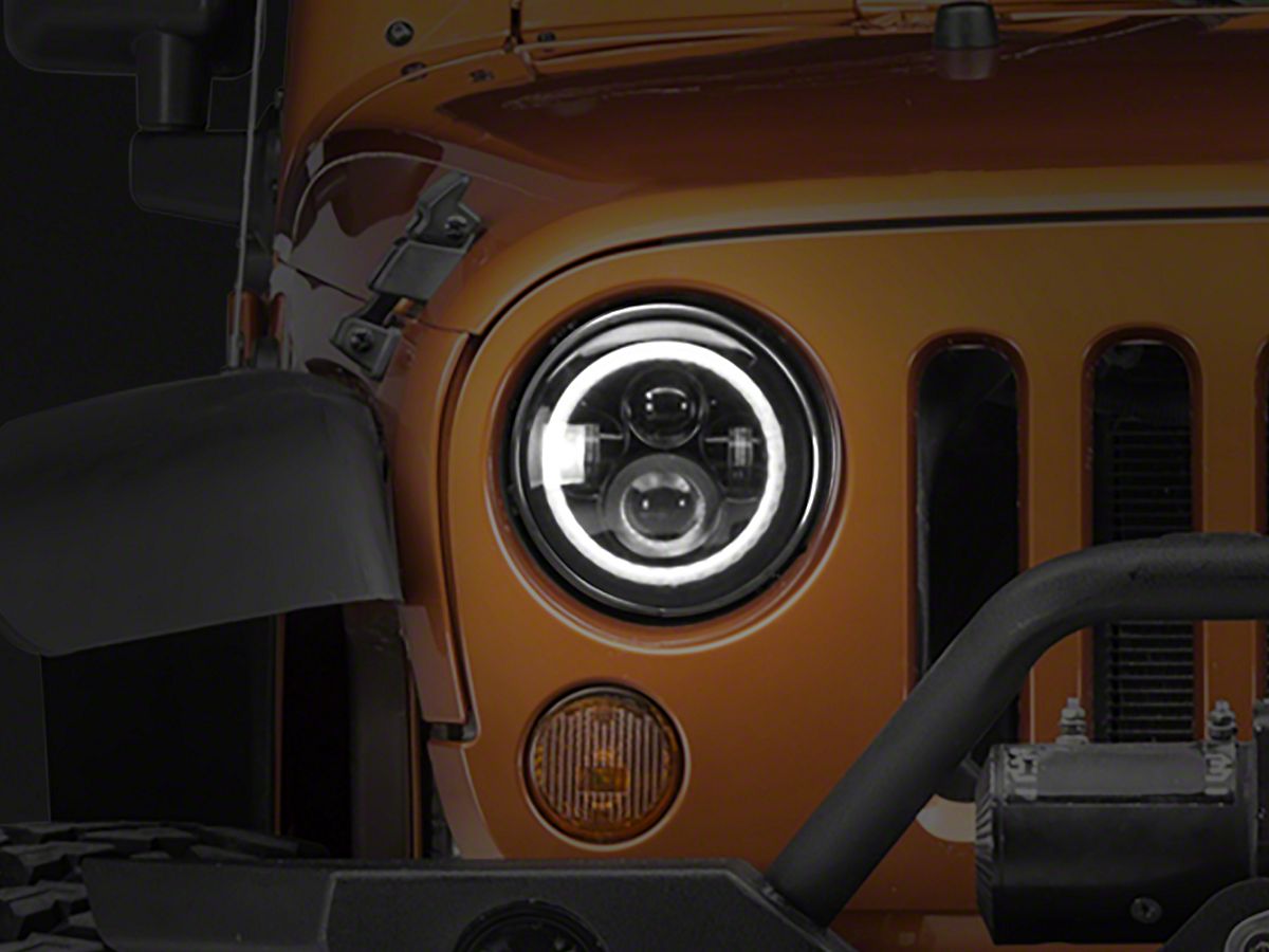 Jeep Halo Headlights >> Axial Led Halo Headlights W Drl Amber Turn Signals 97 18 Jeep Wrangler Tj Jk Jeep Halo Headlights >> Axial Led Halo Headlights W Drl Amber Turn Signals 97 18 Jeep Wrangler Tj Jk