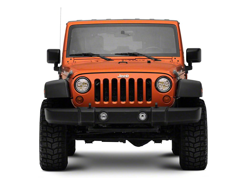 アシェット Jeep Raxiom Axial Series Spider LED Headlights with Amber DRL and