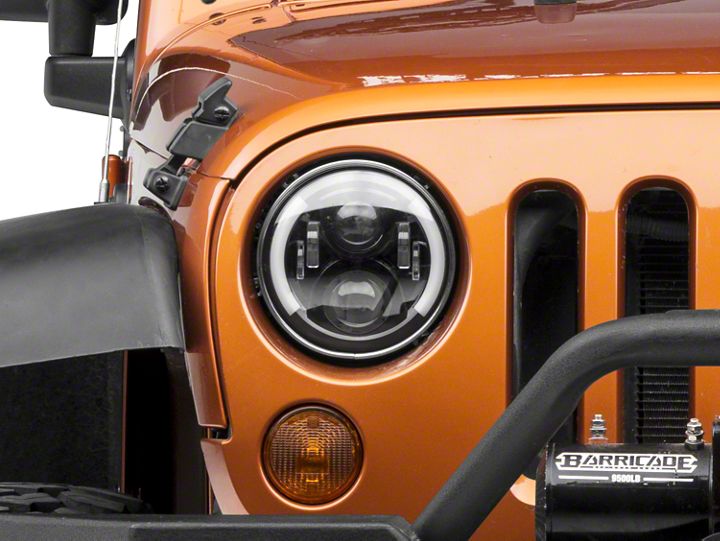How to Install Raxiom 6 LED Headlight replacement with partial Halo on your Wrangler